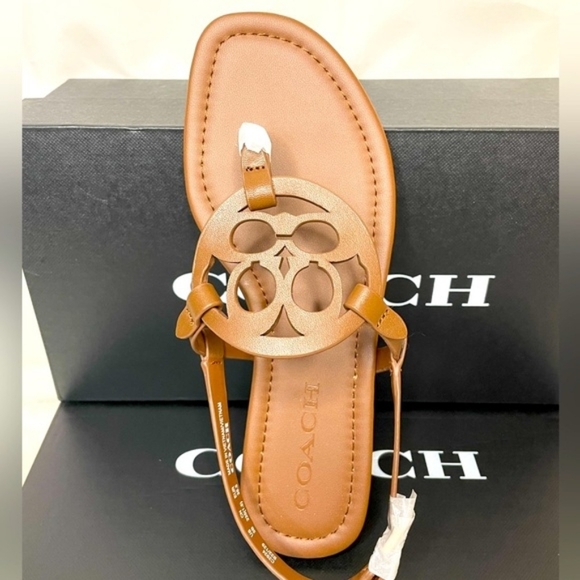 NWT Coach Jaci Sandal Saddle Size 5 - Picture 4 of 4
